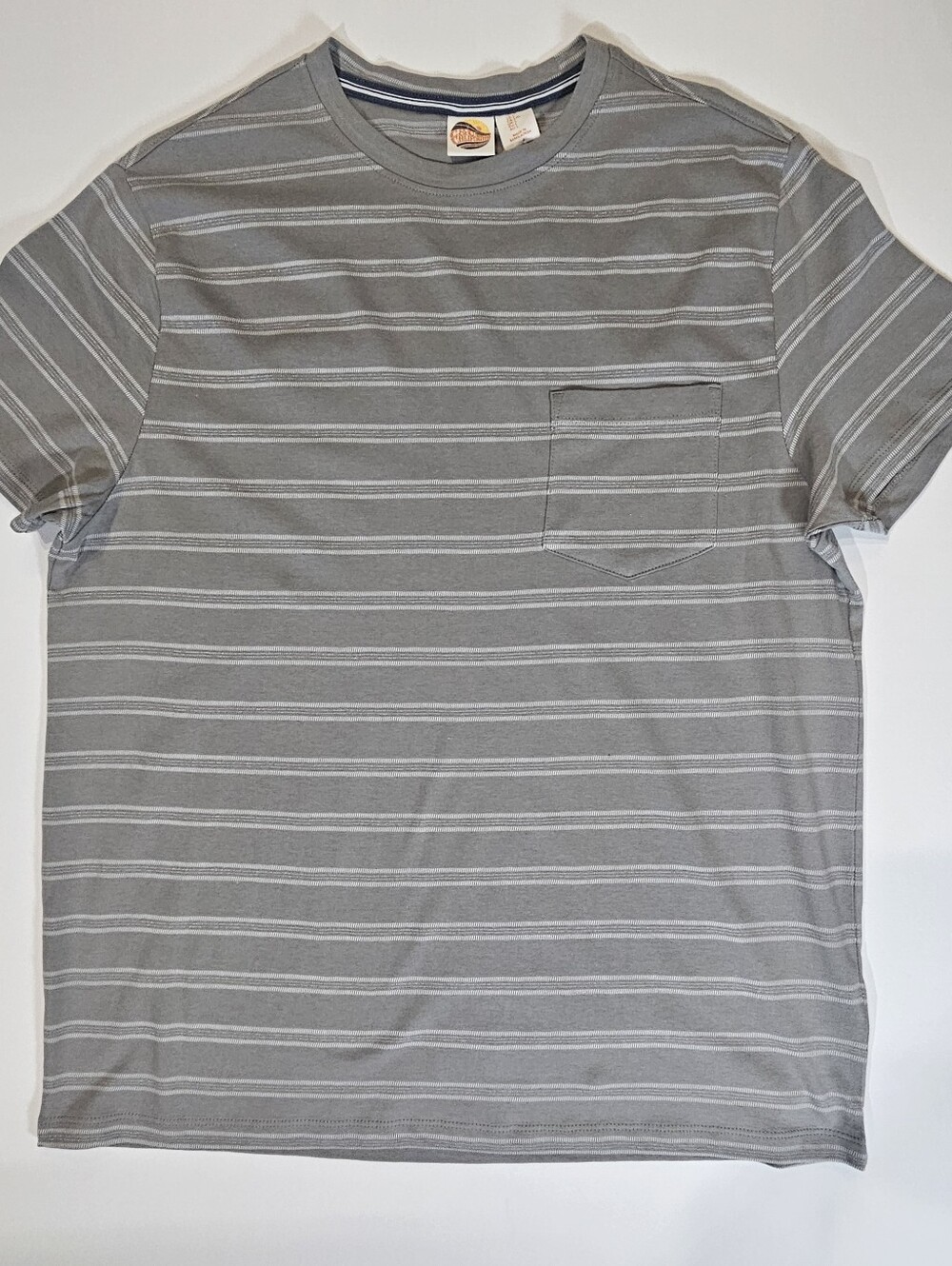 NWT C&C California T-Shirt Mens XL Grey White Stripe Coastal Streetwear Tee